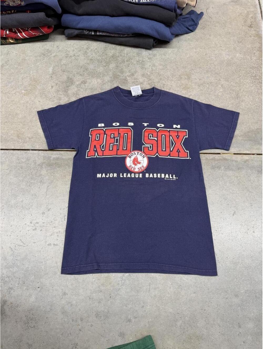 vintage boston red sox major league baseball navy shirt size small